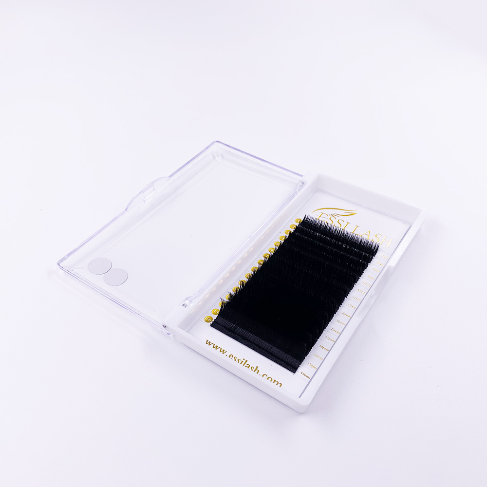 ESSI 0.15 Whole Sale Human Hair Eyelash Extension Matte Black .20 Eyelash Extensions